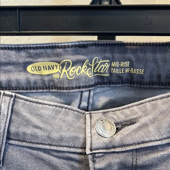 Old Navy Gray Skinny Jeans with Modern Distressing - Picture 2 of 4